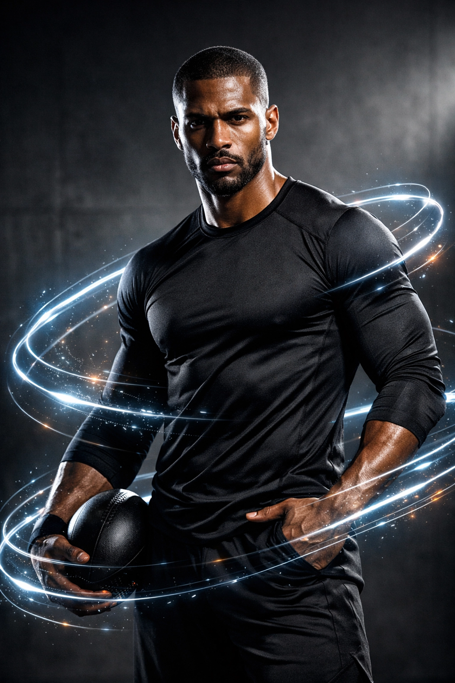 Professional athlete posing for a high-end NIL digital marketing campaign to drive brand engagement.