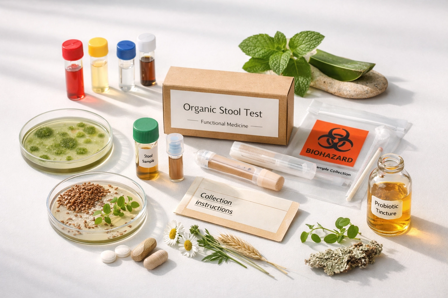 Functional medicine lab testing materials for comprehensive health analysis