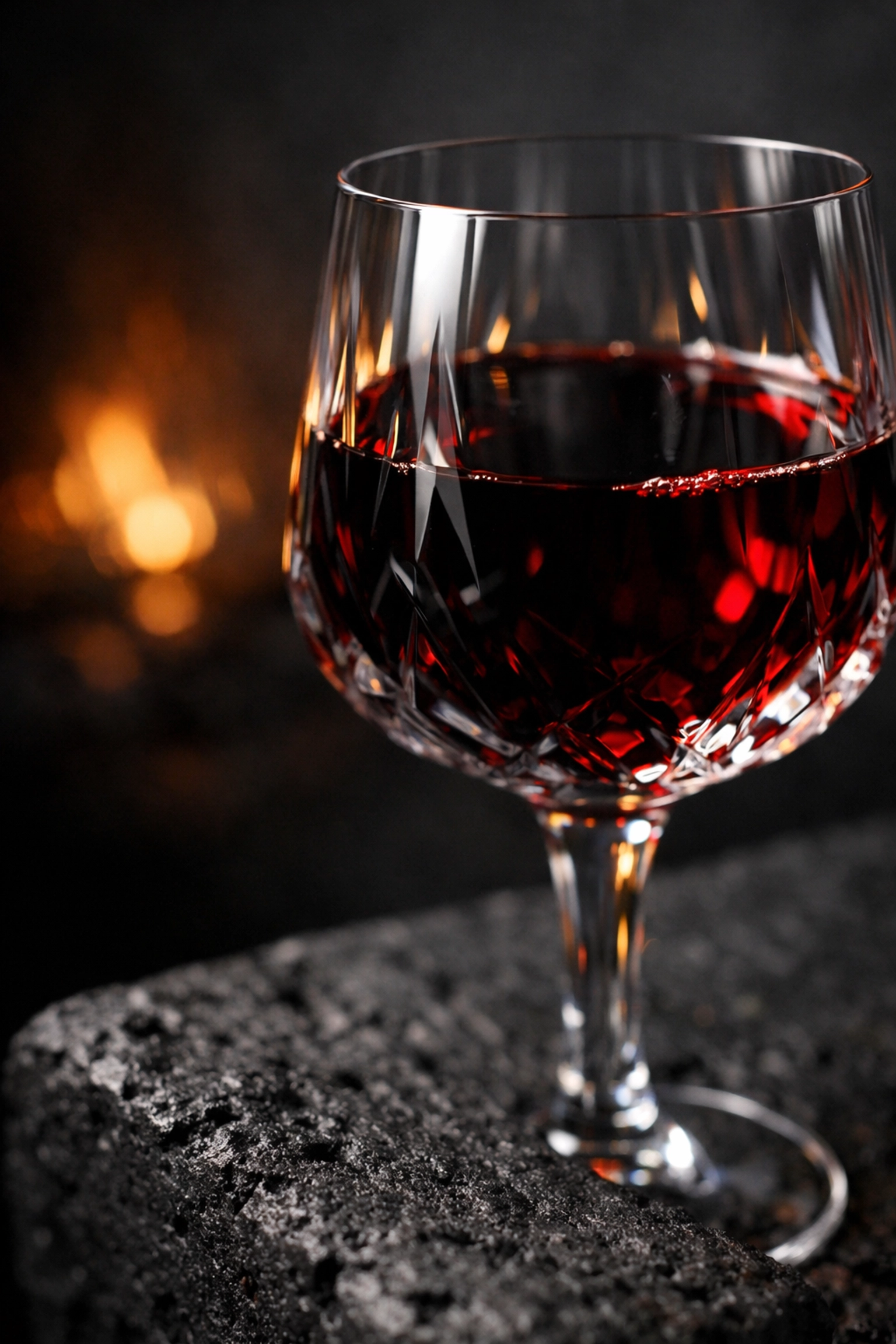 Close-up of a wine glass in a sophisticated setting highlighting unique luxury destinations and sensory travel.