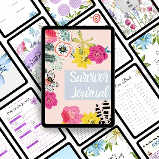 digital-survivor-journal-tablet-wellness-worksheets-floral-pastel.webp