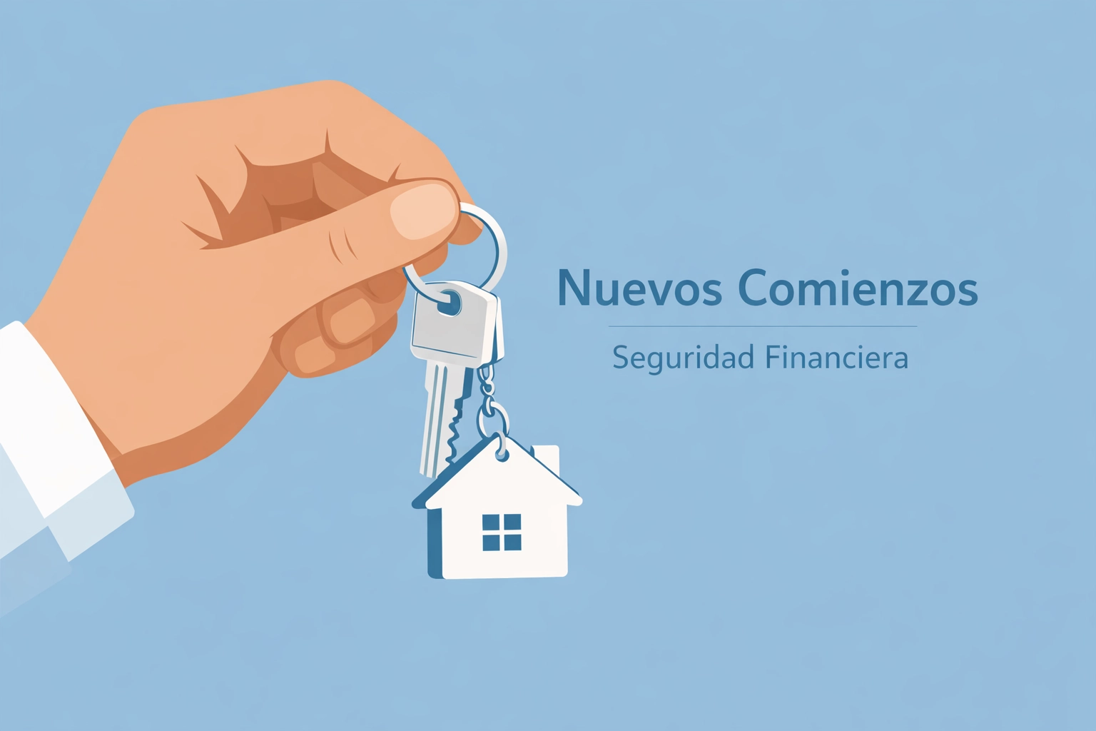 Éxito final obteniendo las llaves tras una reparación de crédito efectiva.