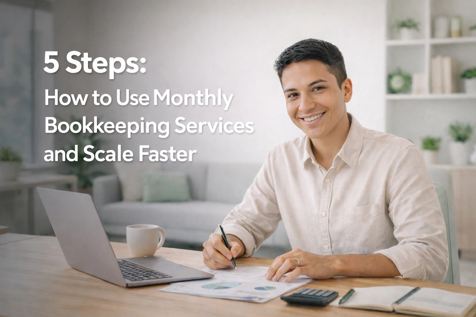 [HERO] 5 Steps: How to Use Monthly Bookkeeping Services and Scale Faster (Easy Guide for Founders)