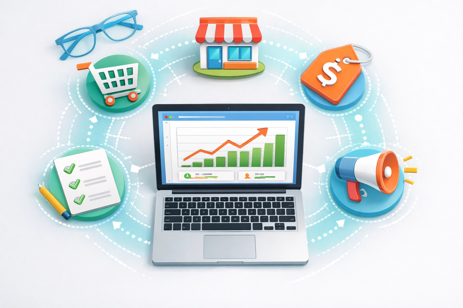 Digital workspace showing ebook pricing strategy and profit calculation dashboard