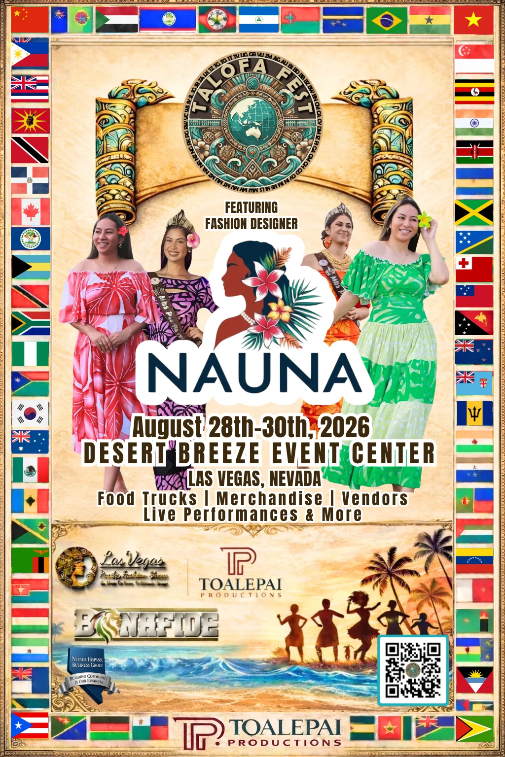 TALOFA FEST 2026 event poster featuring Nauna