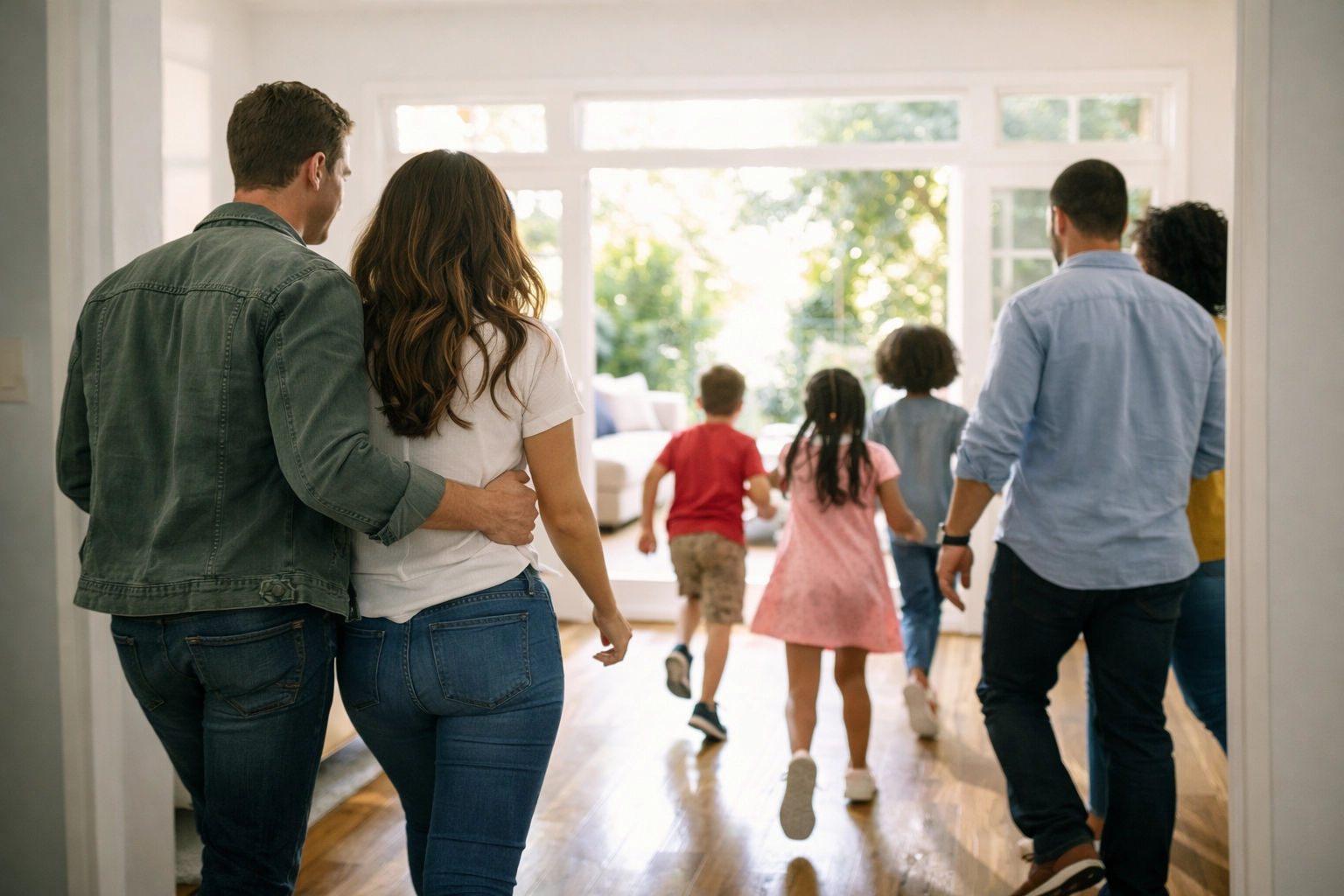 Homebuyers touring open house in SWFL representing competitive spring market conditions