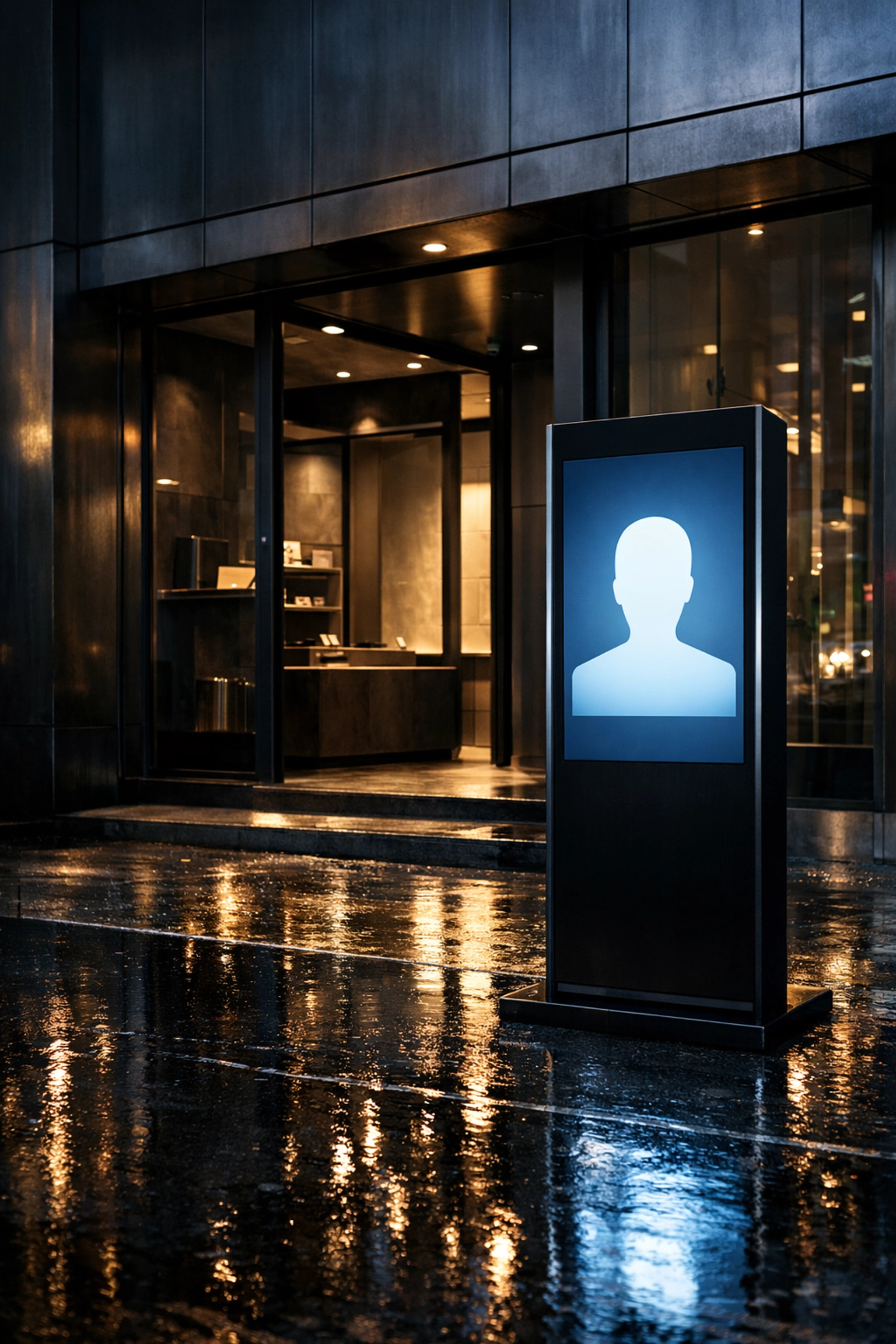 Digital storefront display highlighting the risks of an unclaimed or empty professional business profile.