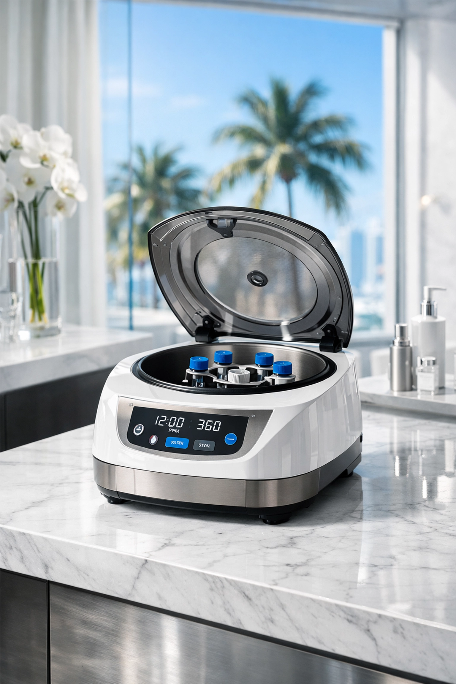 A high-tech centrifuge machine for PRF treatments at Glamed skin clinic in Norbury.