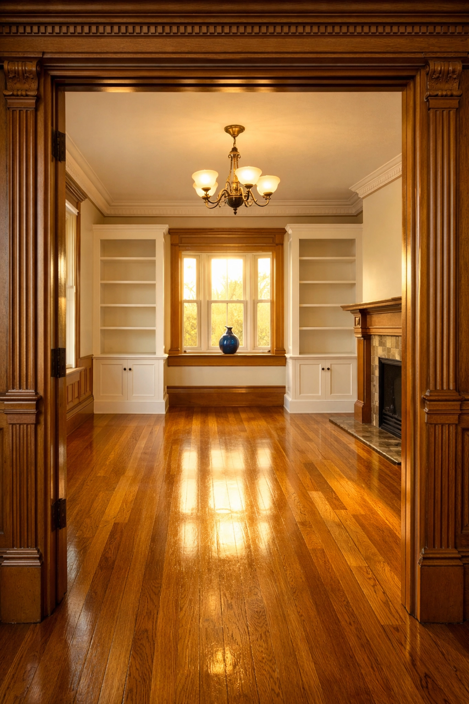 Meticulously cleaned Worcester home office in a Victorian house near Clark University.