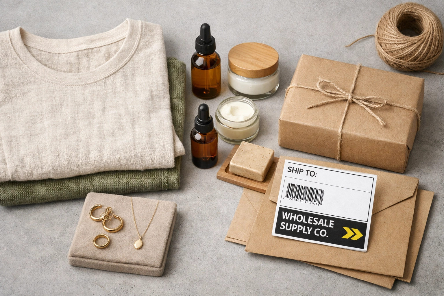 Premium sustainable wholesale items - eco-friendly fashion, organic beauty, and luxury jewelry