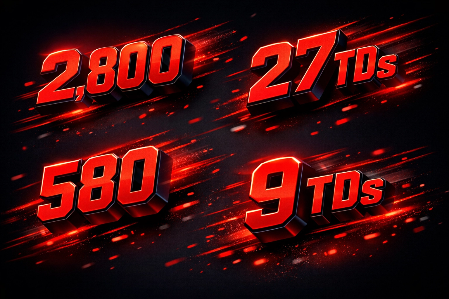 Brendan Sorsby season statistics display showing Texas Tech transfer production