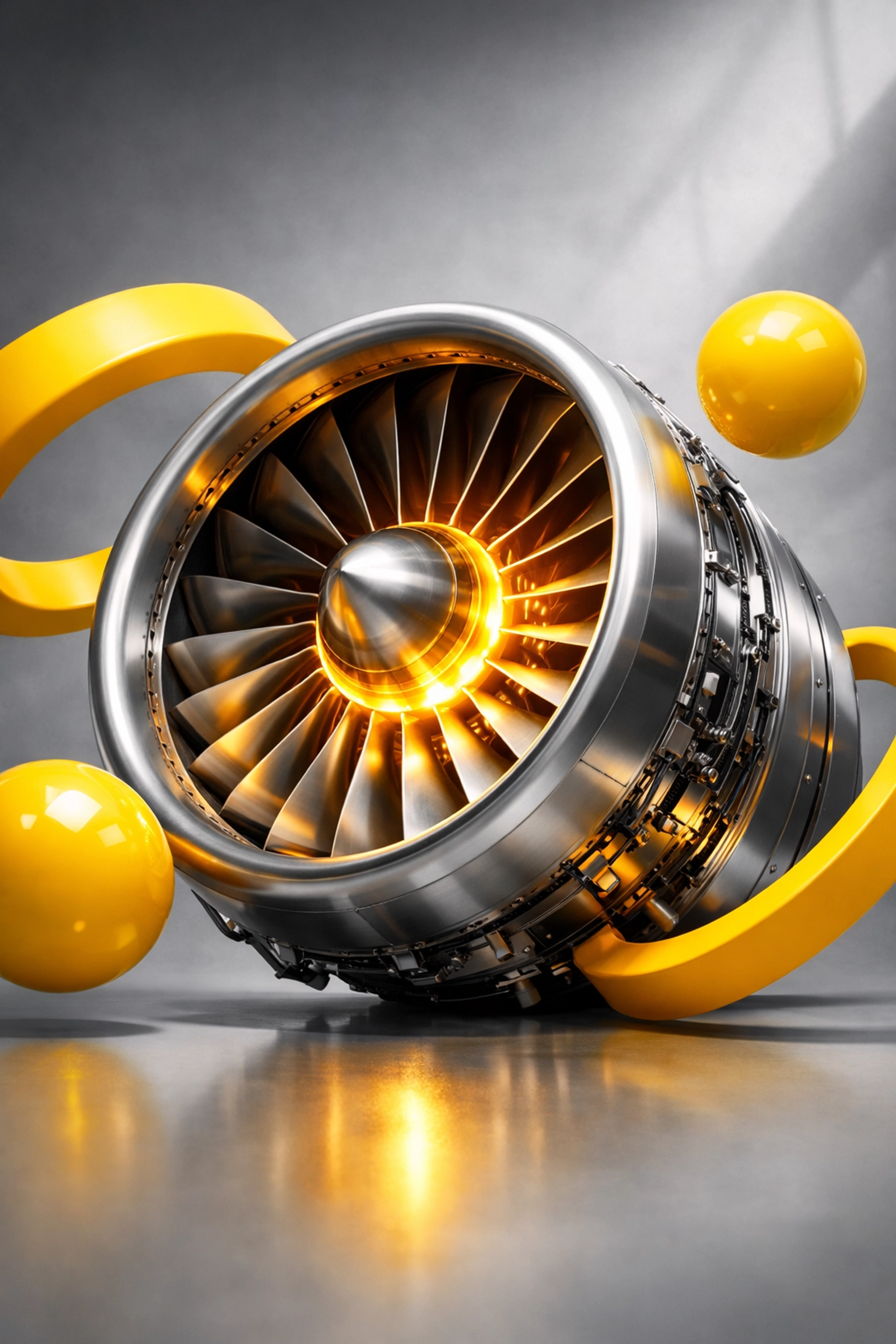 A powerful glowing turbine symbolizing a high-performance Amazon ads management and strategic growth engine.