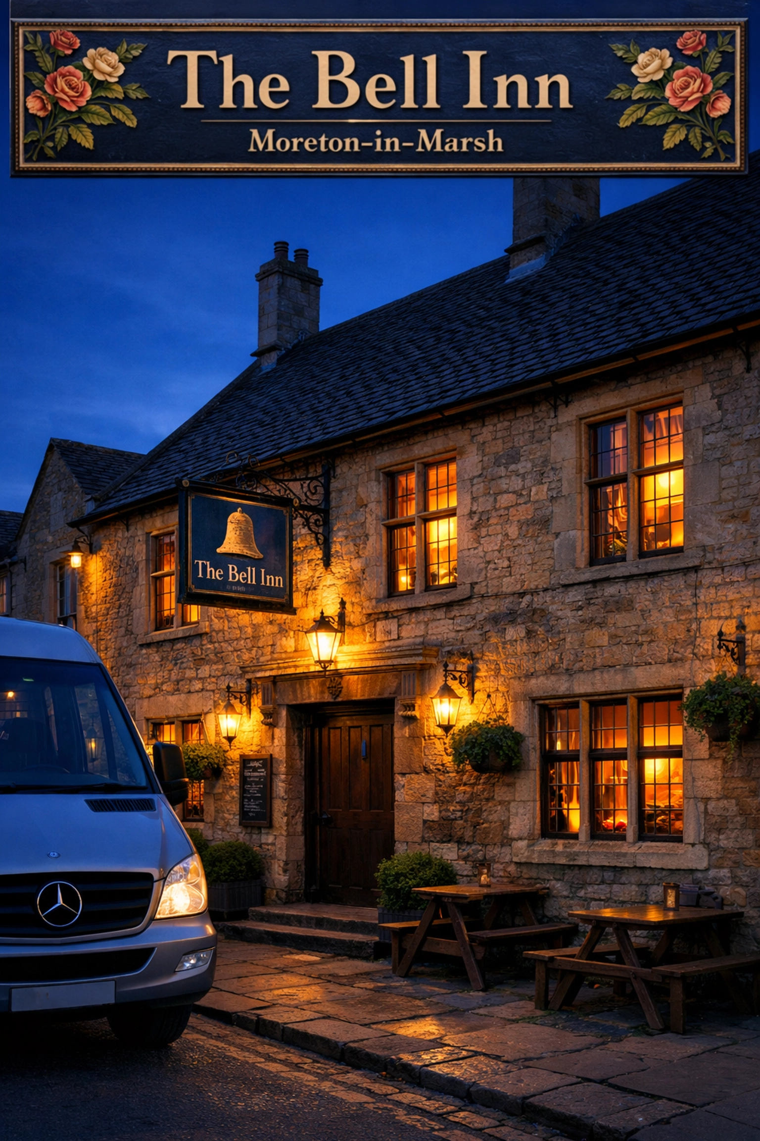 The Bell Inn in Moreton-in-Marsh, the historic pub that inspired Tolkien’s Prancing Pony in Middle-earth.