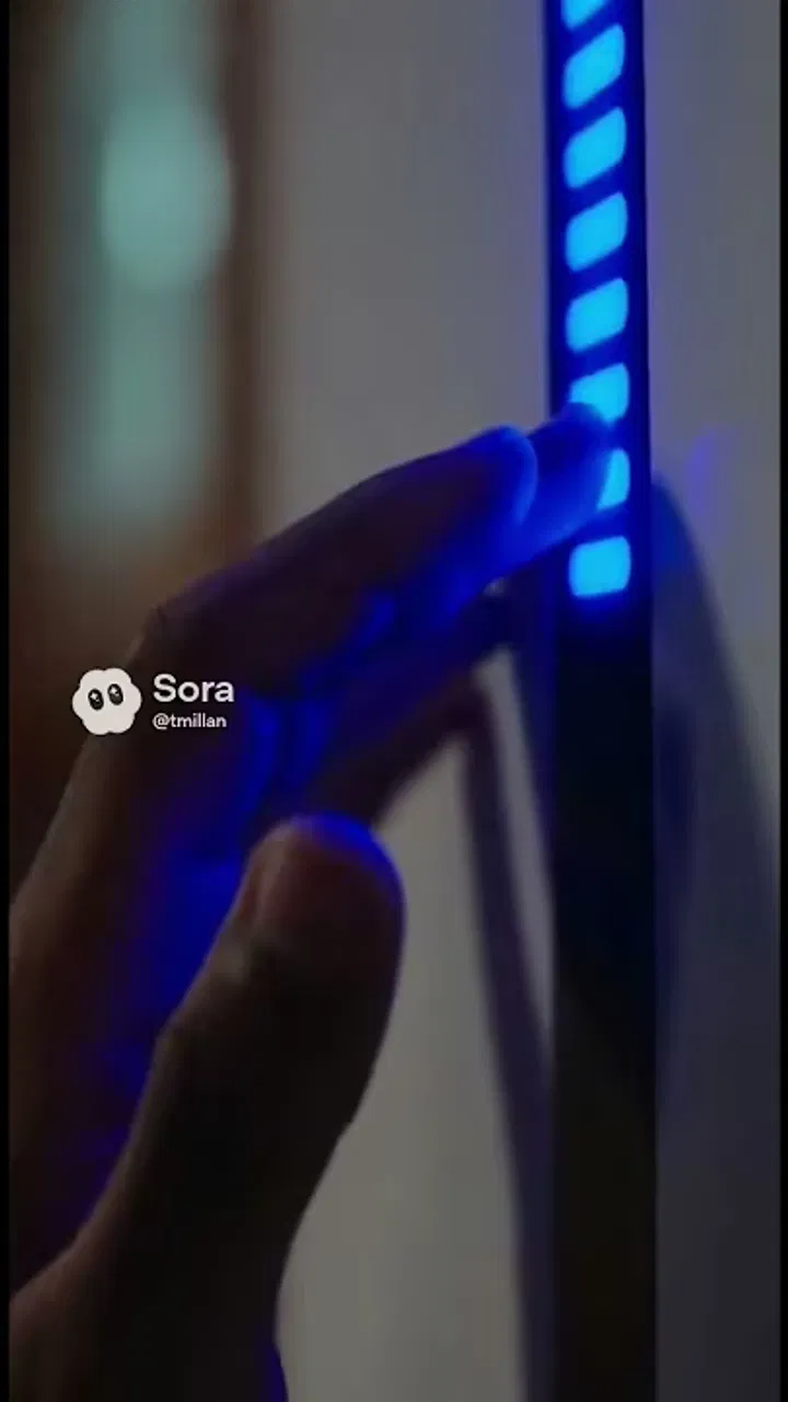 Hand interacting with smart energy interface for commercial assets