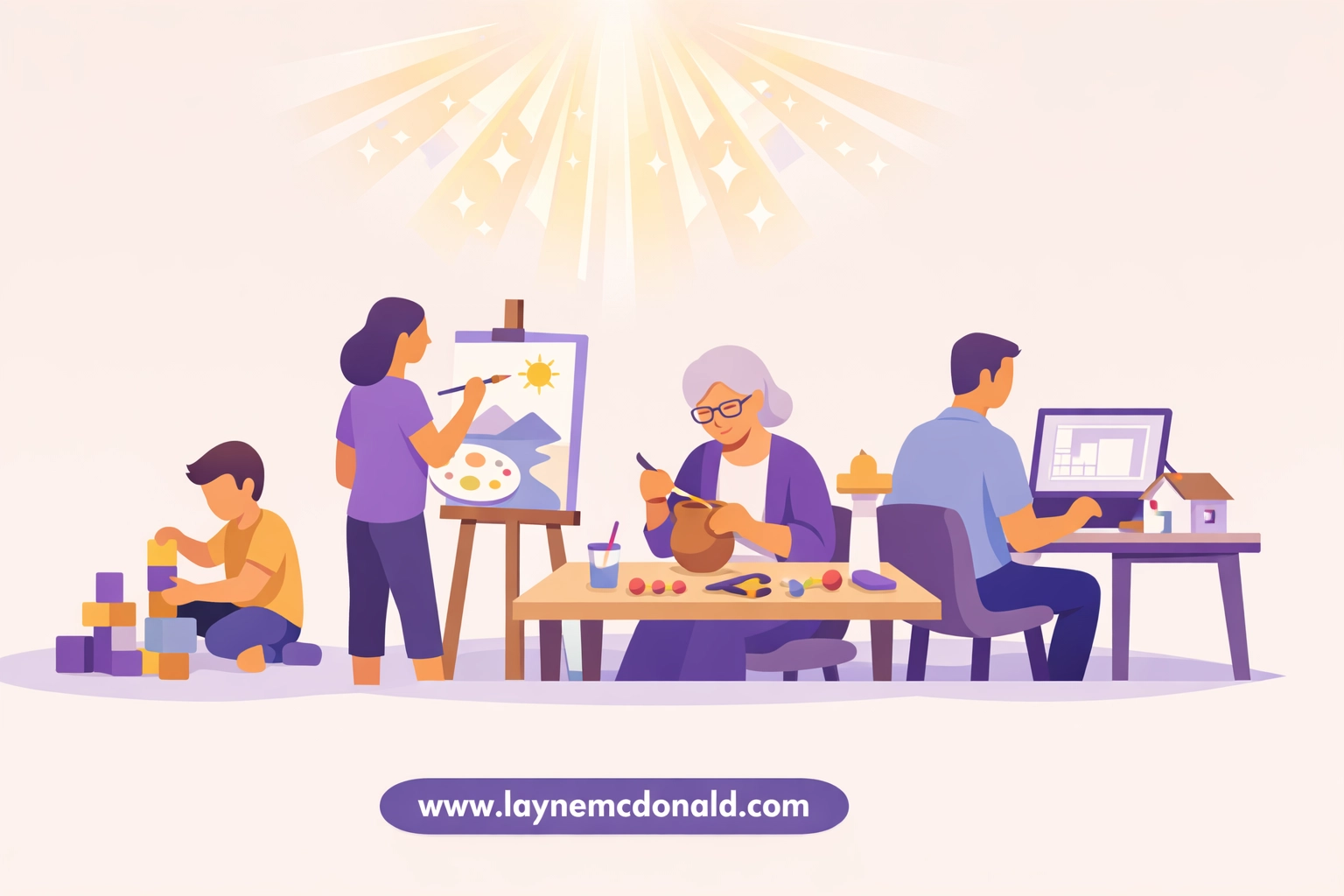 Creative activities representing divine gifts and faith-based creativity