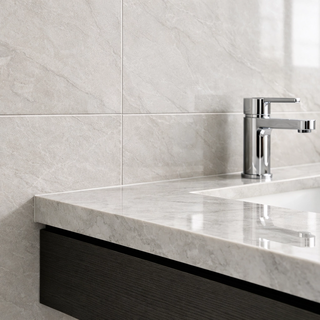 Professional bathroom tile installation showcasing quality craftsmanship in a Columbus Ohio home remodel.