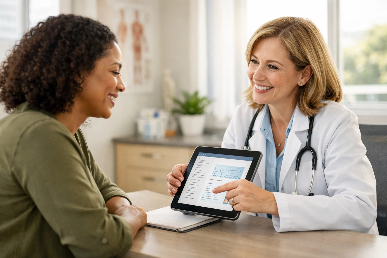 Doctor consulting with patient about weight loss medication options