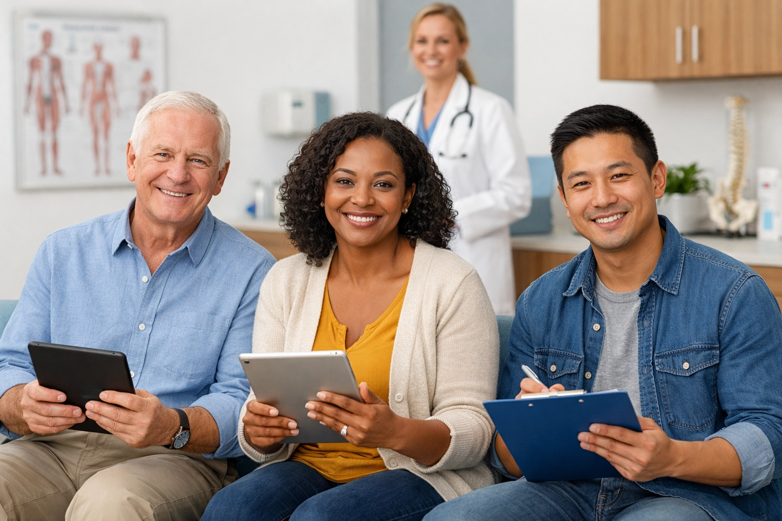 Medical weight loss consultation with healthcare provider reviewing patient assessment