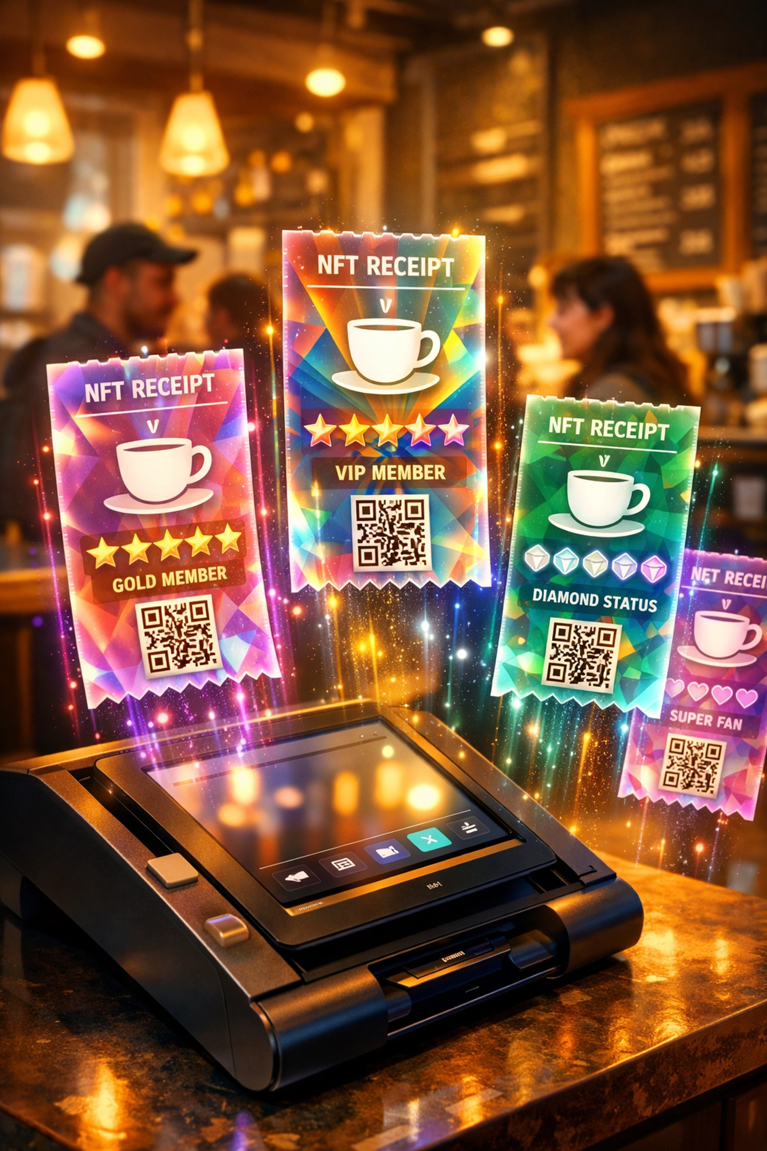NFT receipt loyalty system for Larecoin merchants creating new revenue streams in retail
