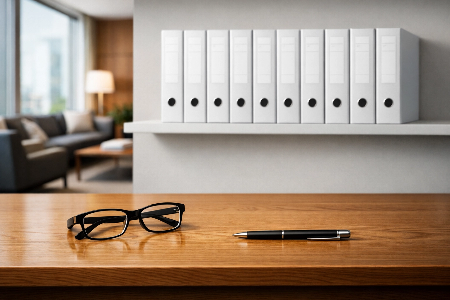 Organized professional desk and binders representing audit-ready documentation and clean bookkeeping.