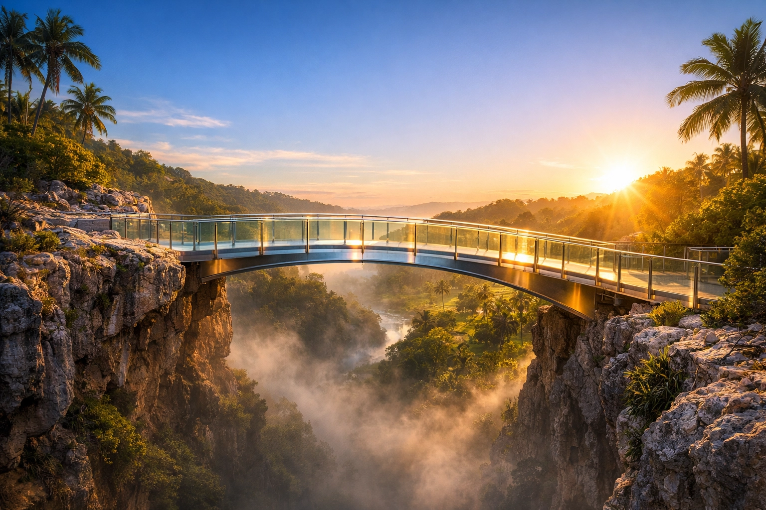 A bridge spanning a Florida cliff representing a special needs trust protecting government benefits.