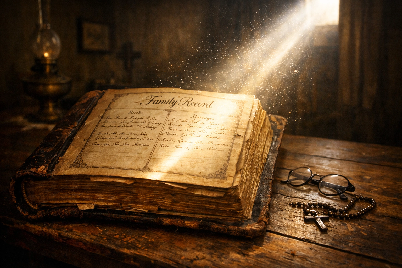 Family Bible in sunlight, used as a private record for estate planning services and sovereign status.