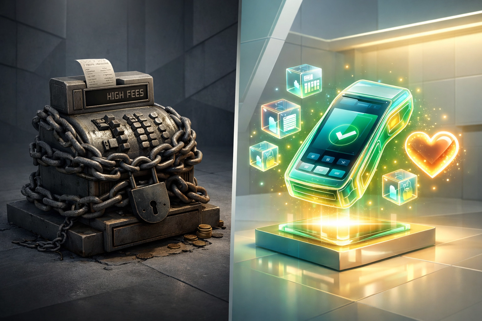 Larecoin crypto payments reducing merchant fees while supporting social impact causes via blockchain.