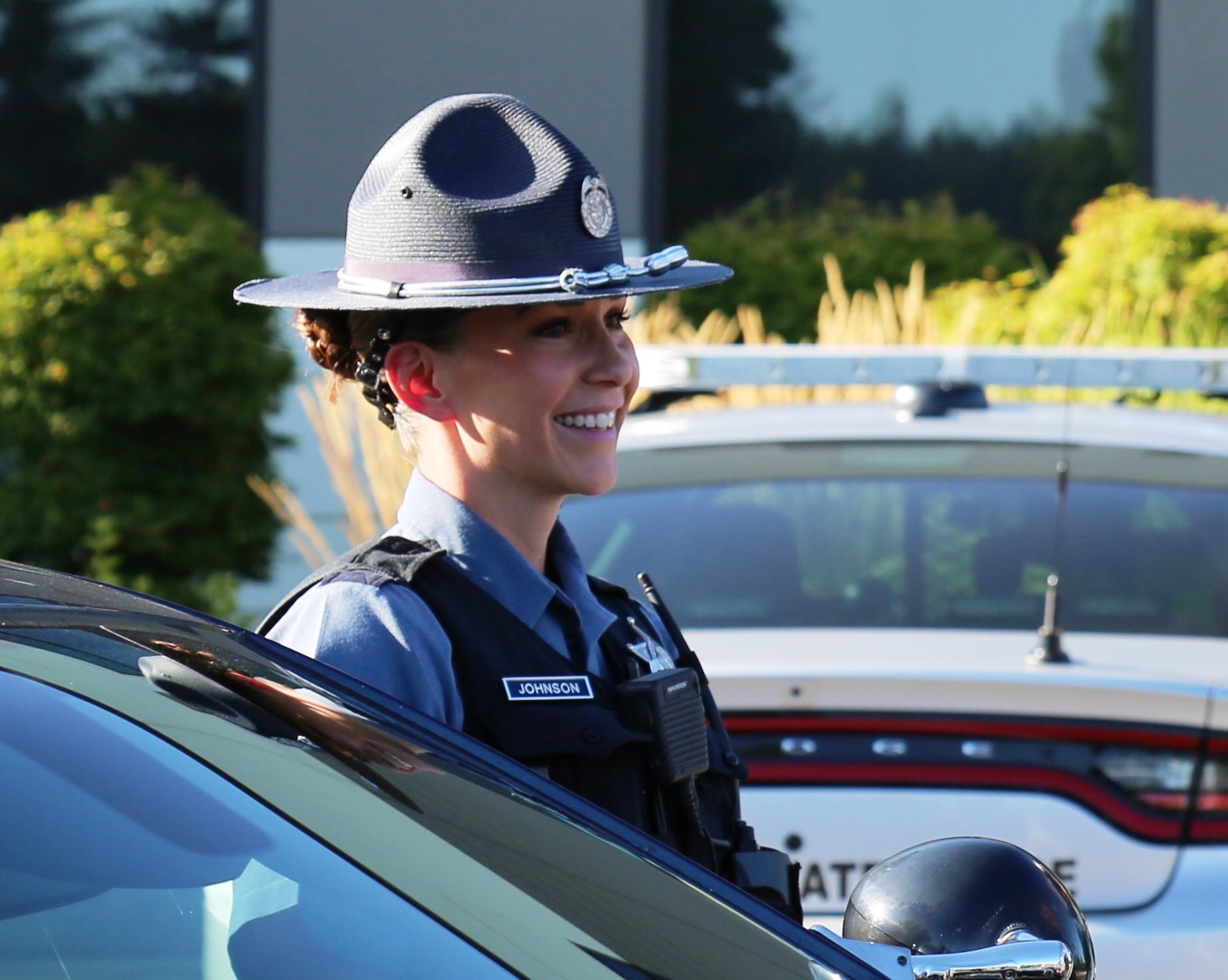 Female Police Officer On Duty