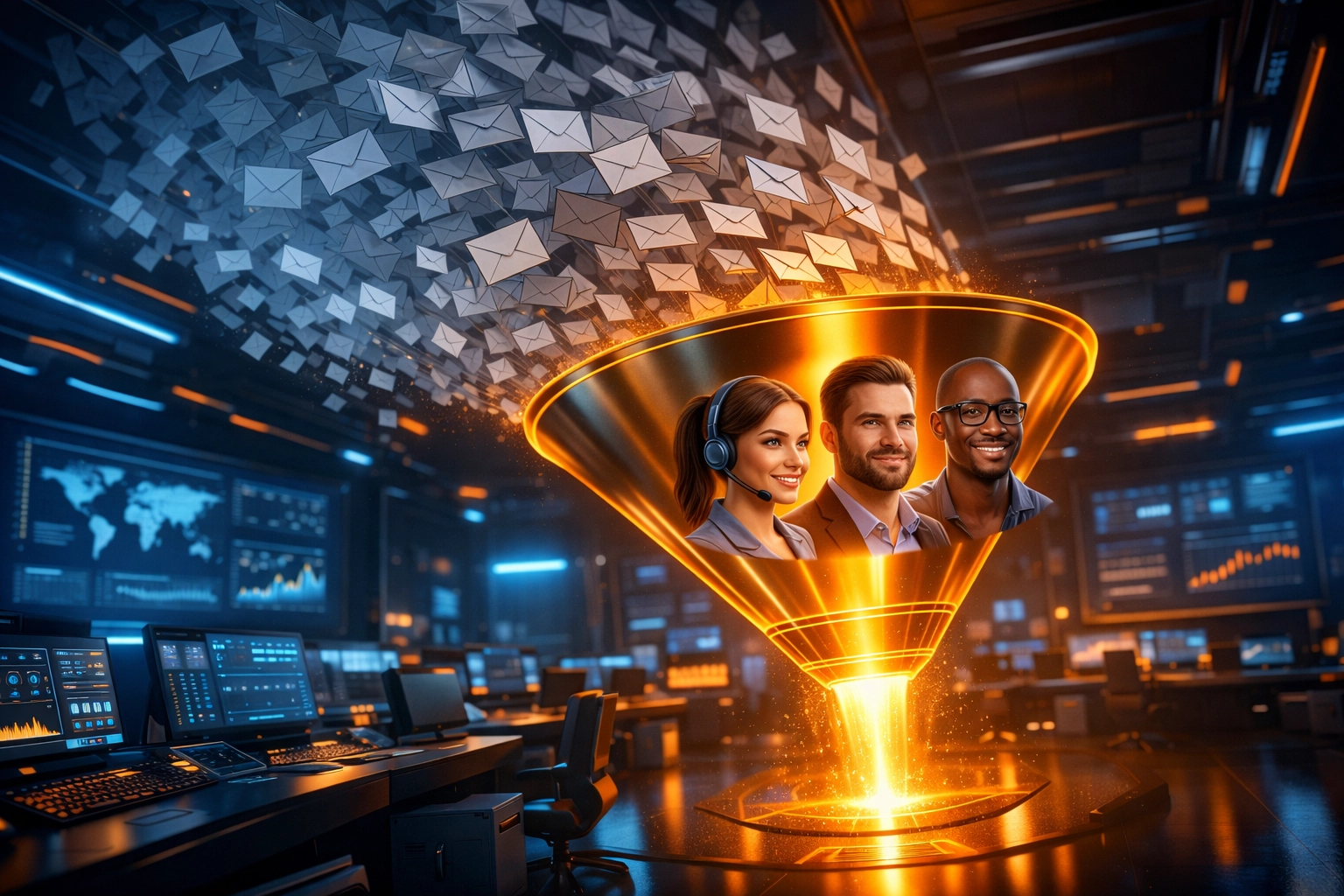 AI sales tool filtering thousands of messages into high-intent prospect profiles for better lead generation.