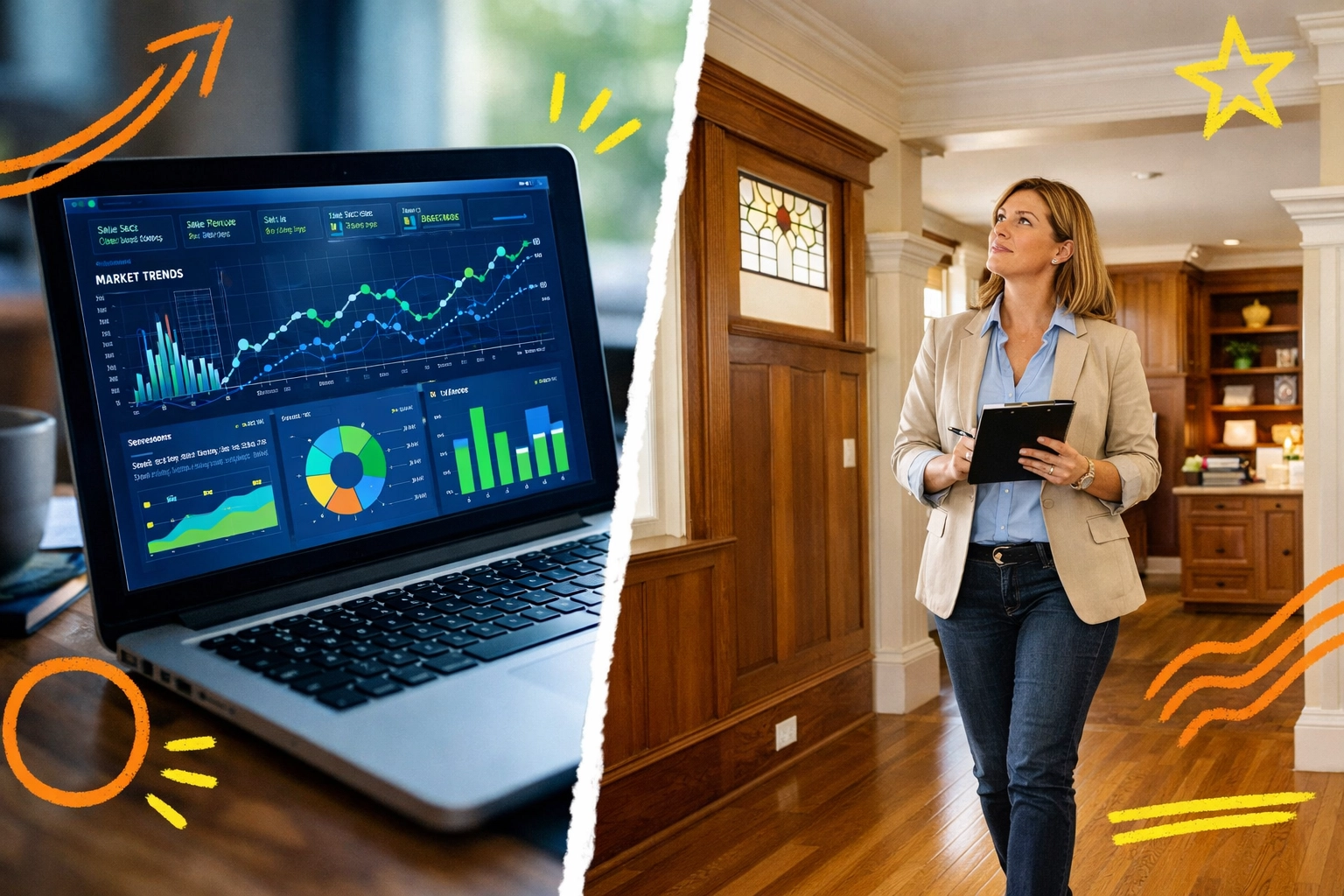 AI market data analysis combined with real estate agent expertise for home pricing