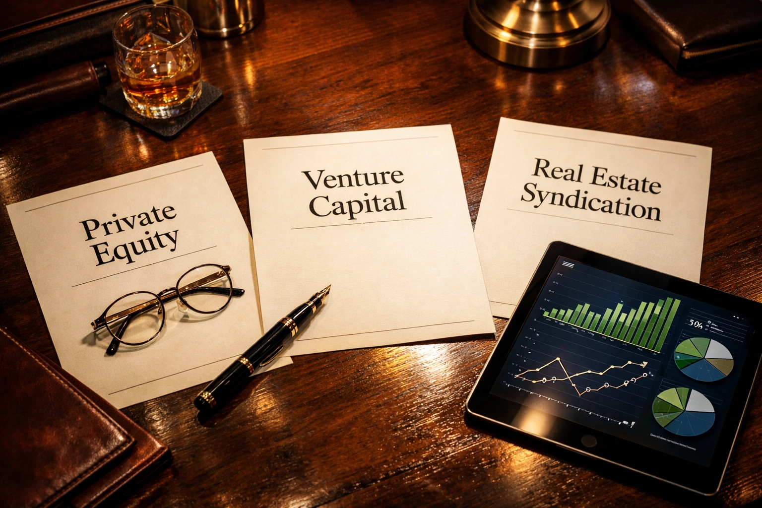 Private equity investment documents including venture capital and real estate syndication strategies