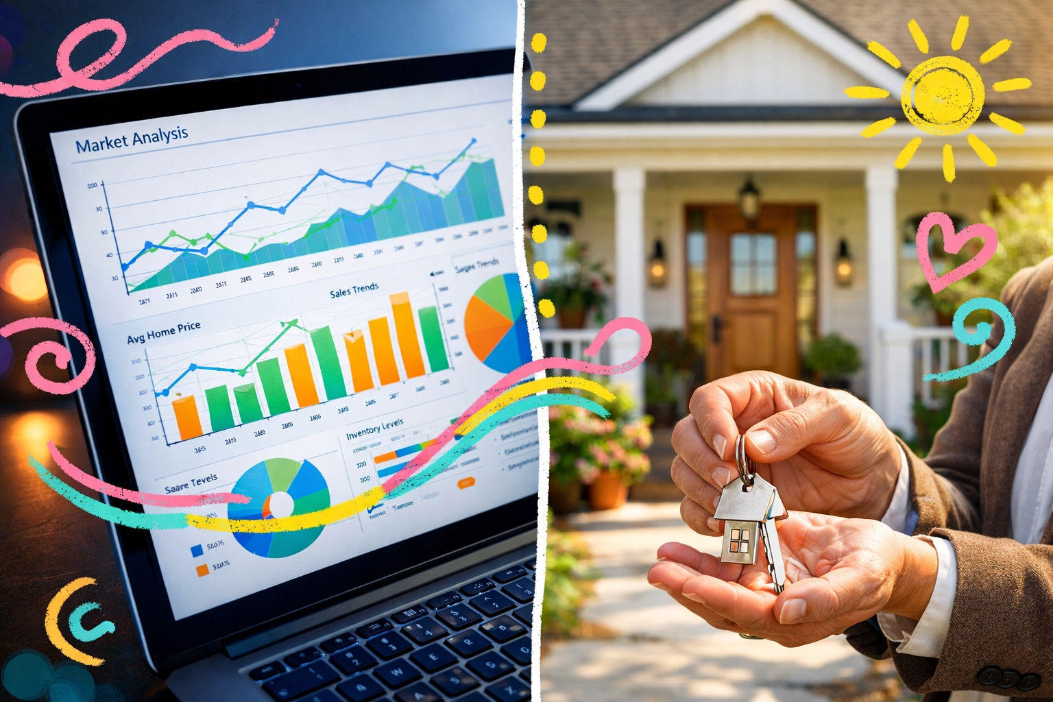 Real estate market data and agent expertise combining AI technology with personal home selling service