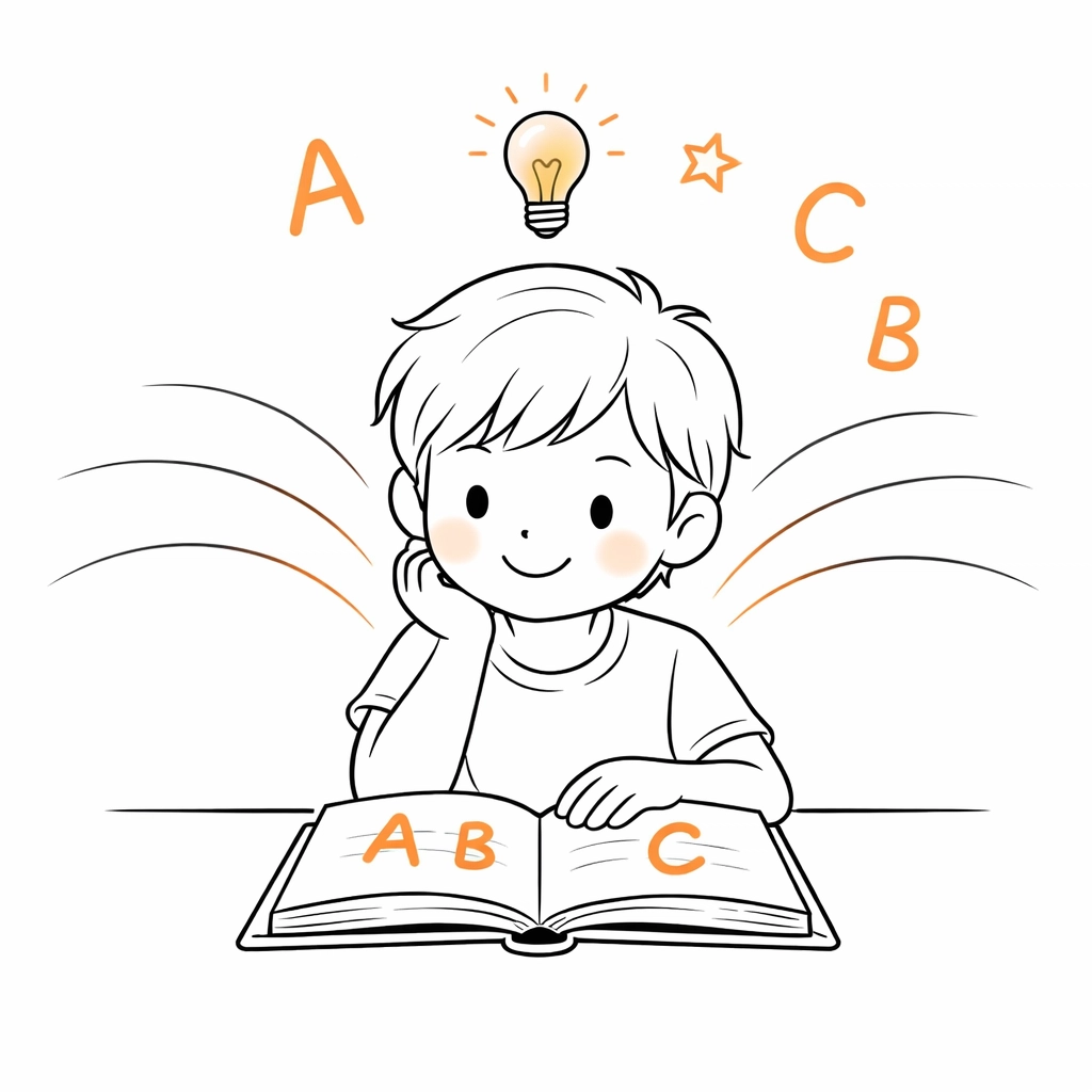 Child learning phonics through Science of Reading instruction