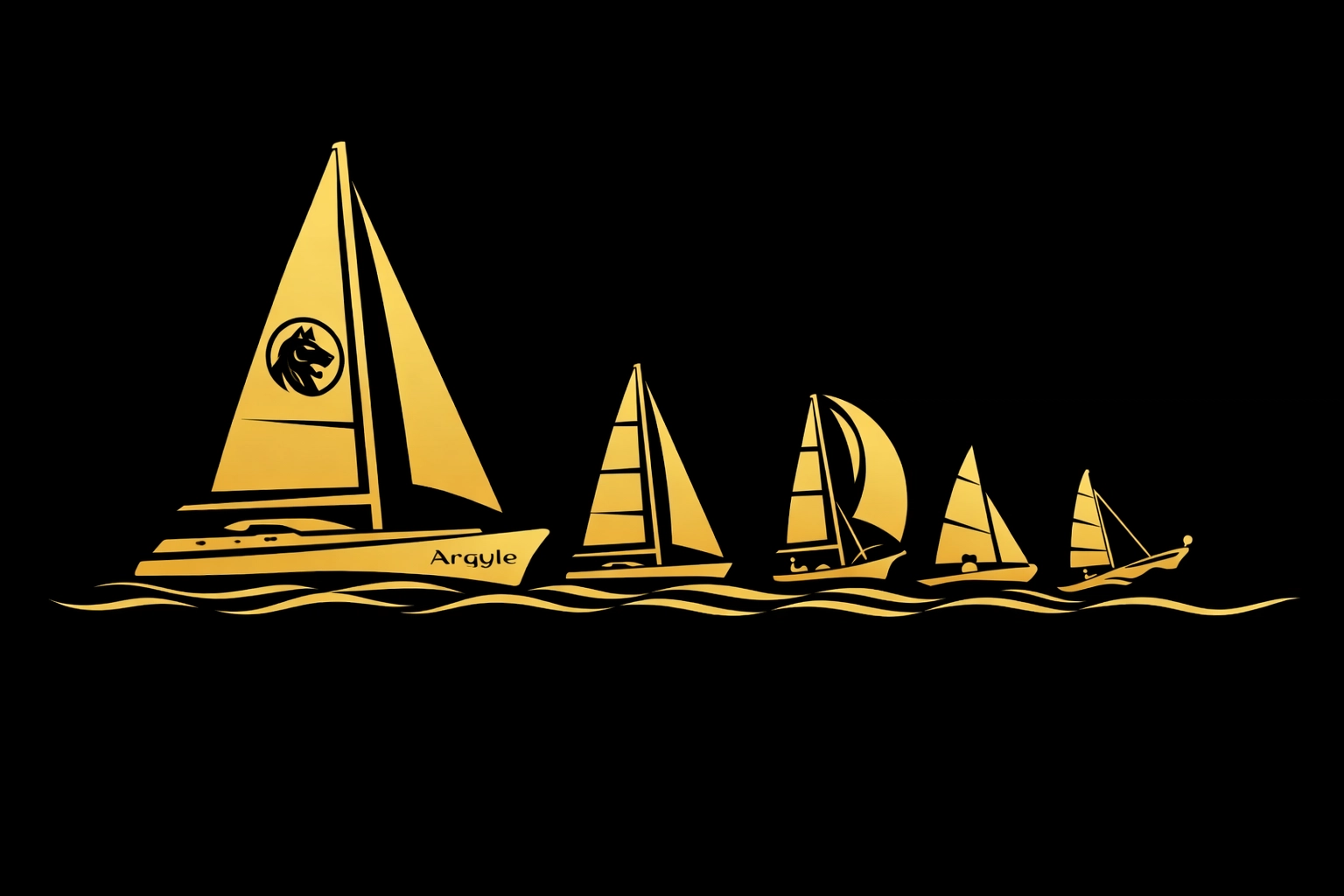 Sailing vessels ranging from ocean-going yachts to dinghies representing World Sailing race categories