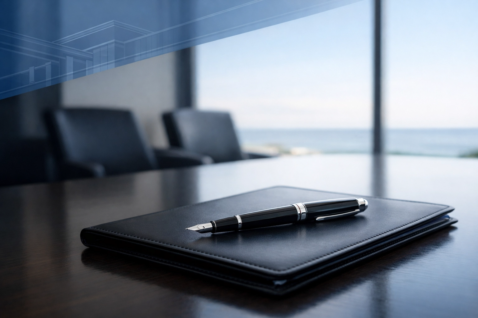 Modern law firm consultation room, preparing for a child custody legal strategy meeting in Virginia.