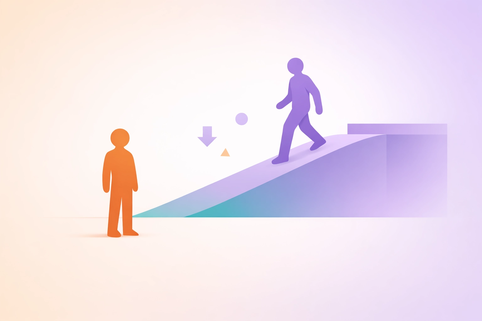 Church leader descending to meet congregation with humility and presence