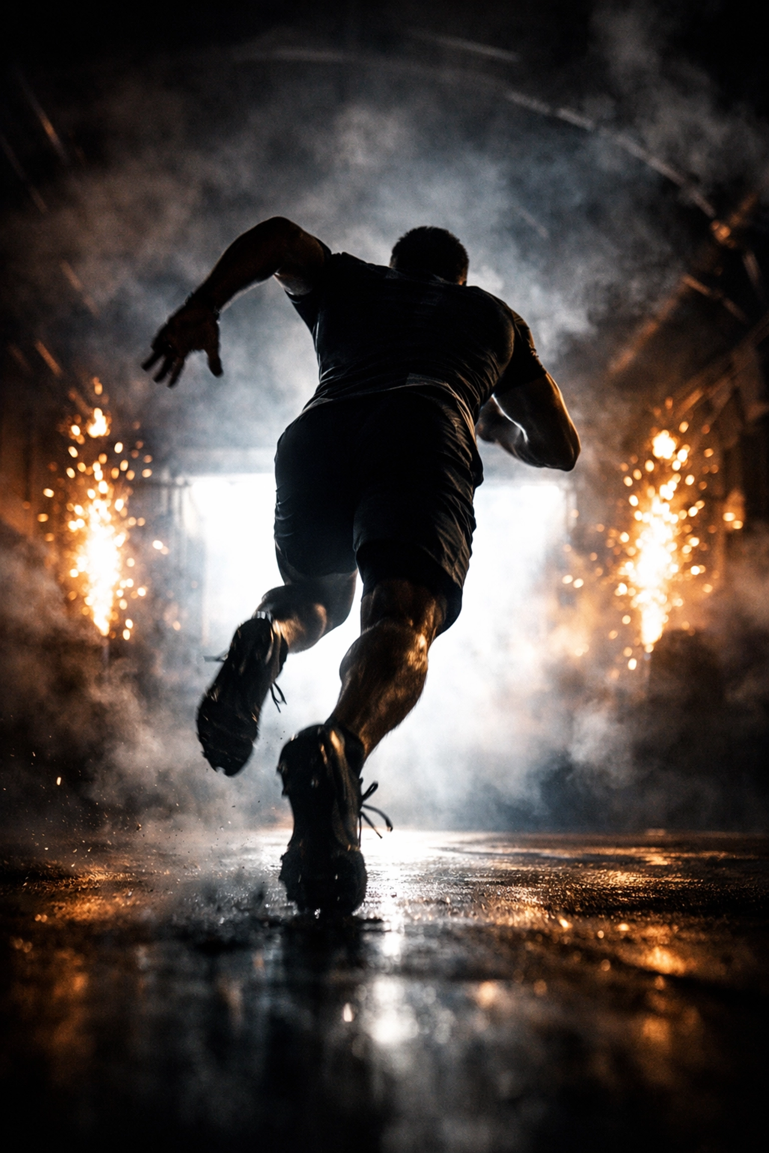 High Performance athlete sprinting toward the field for Super Bowl 2026 representing Name Image and Likeness power.