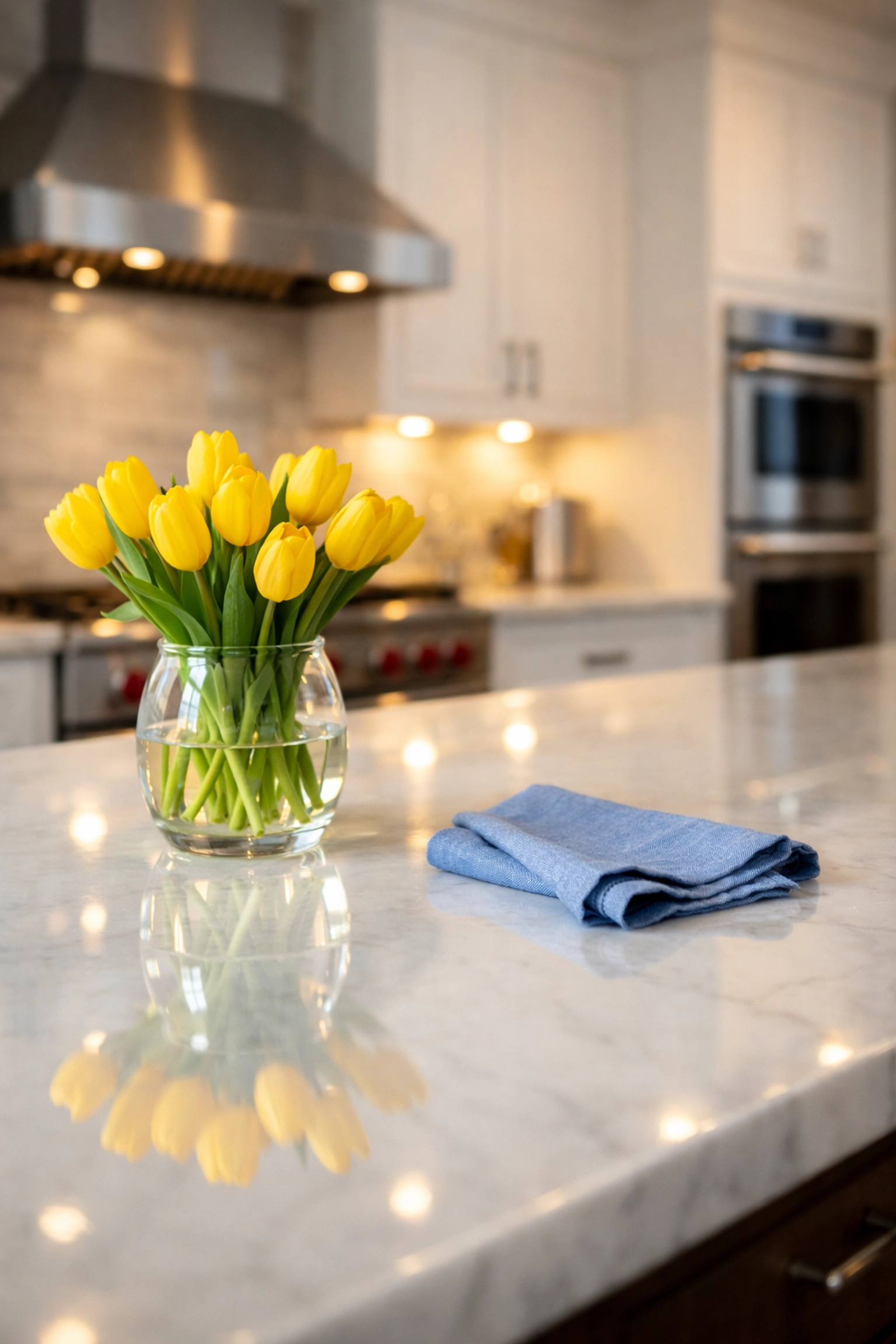 Sparkling clean luxury kitchen in Westborough after a professional house cleaning Westborough service.