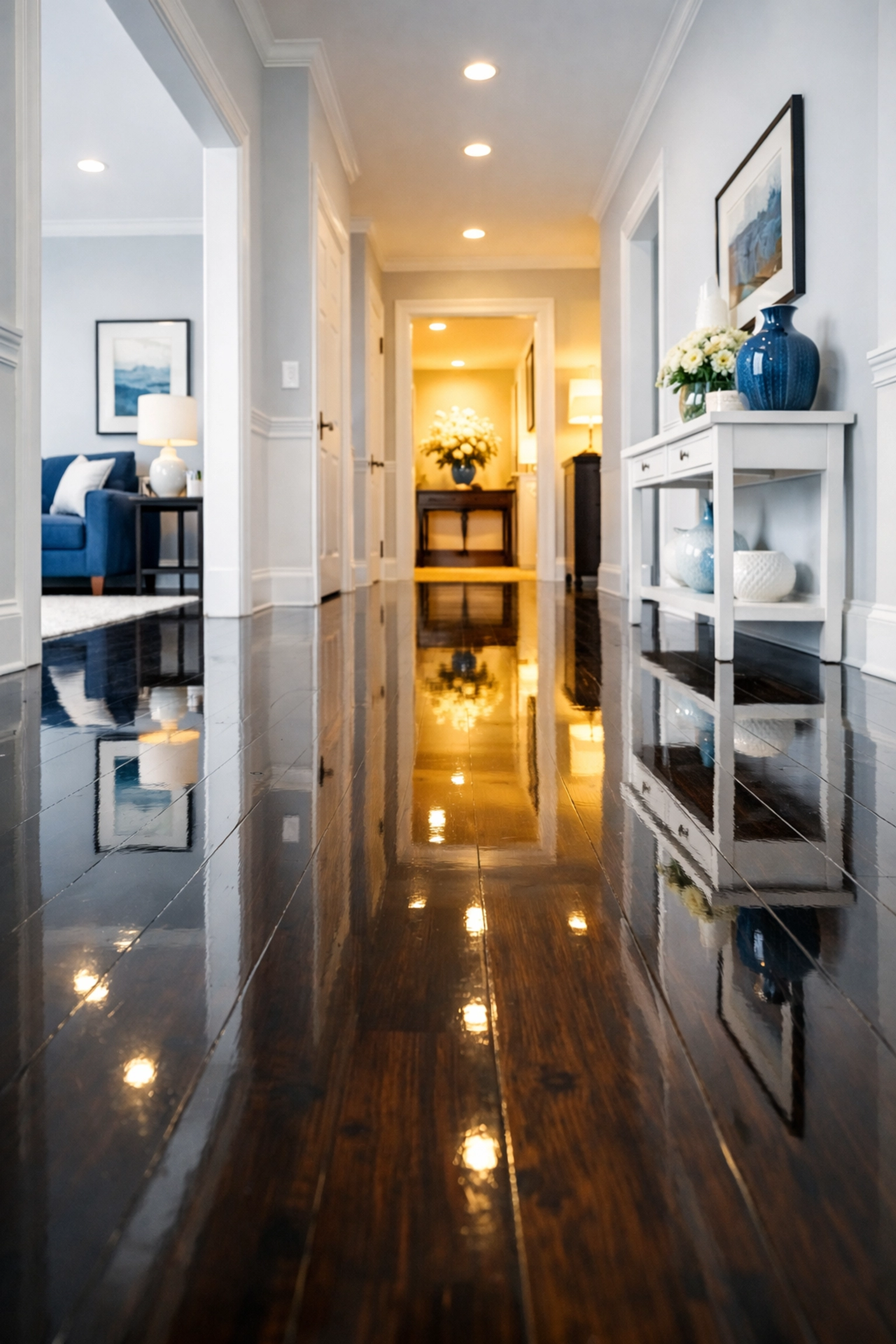 Spotless hardwood floors reflecting the high standards of professional deep cleaning in Franklin.
