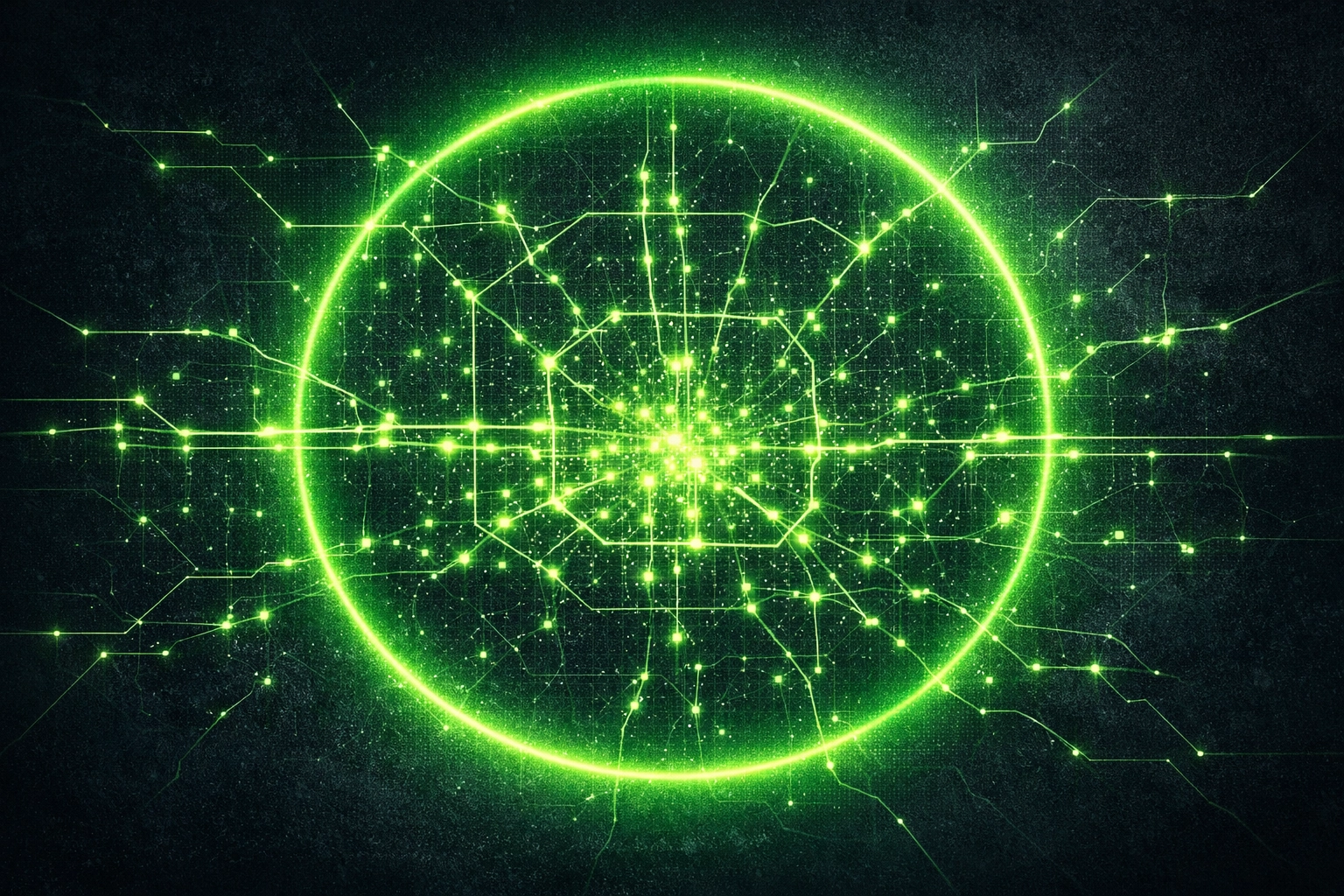 Digital map of the Houston towing service area with glowing neon green highlights.