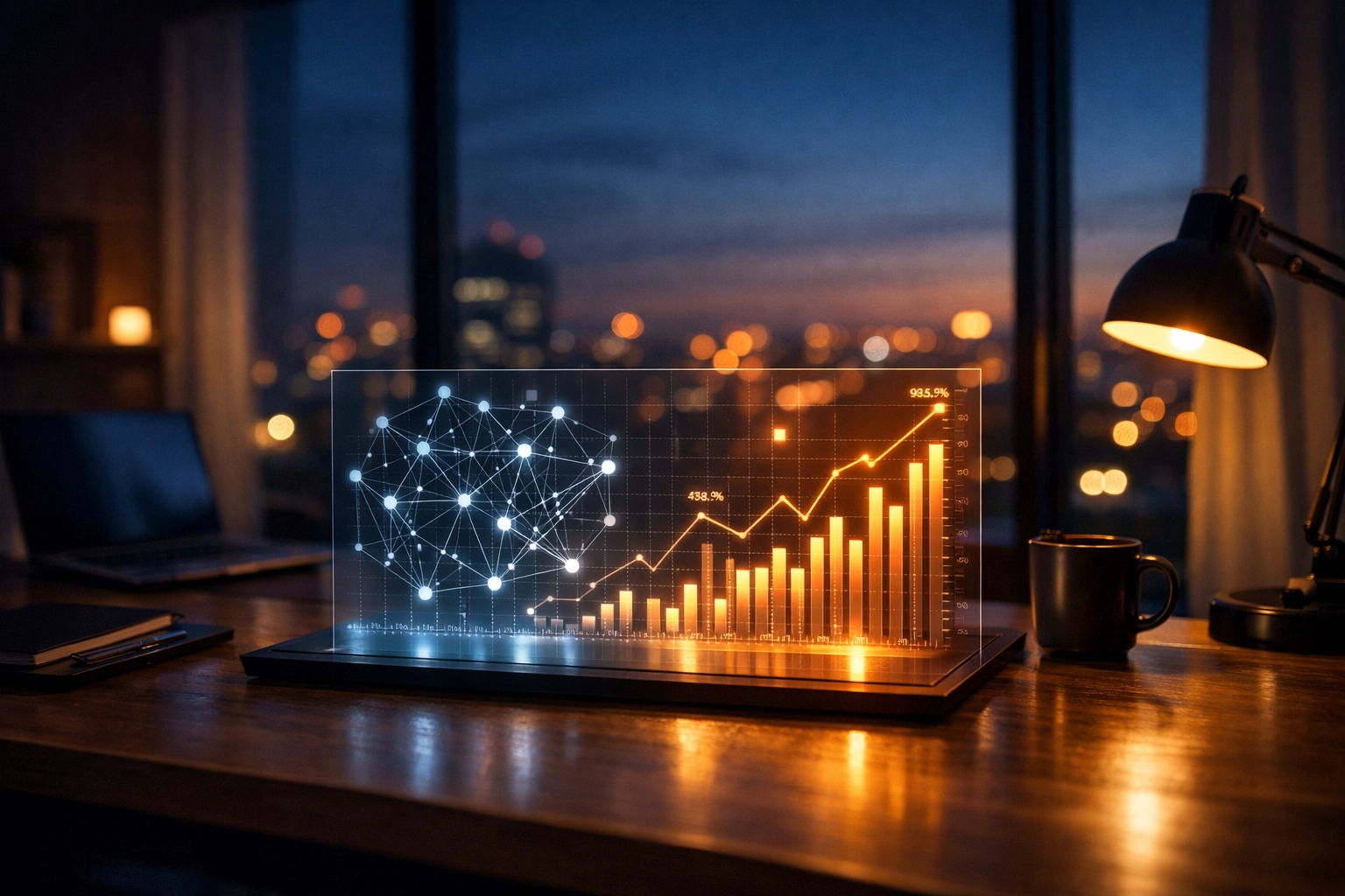 Interface d'un AI Manager gérant la prospection et le business 24/7 en toute autonomie.