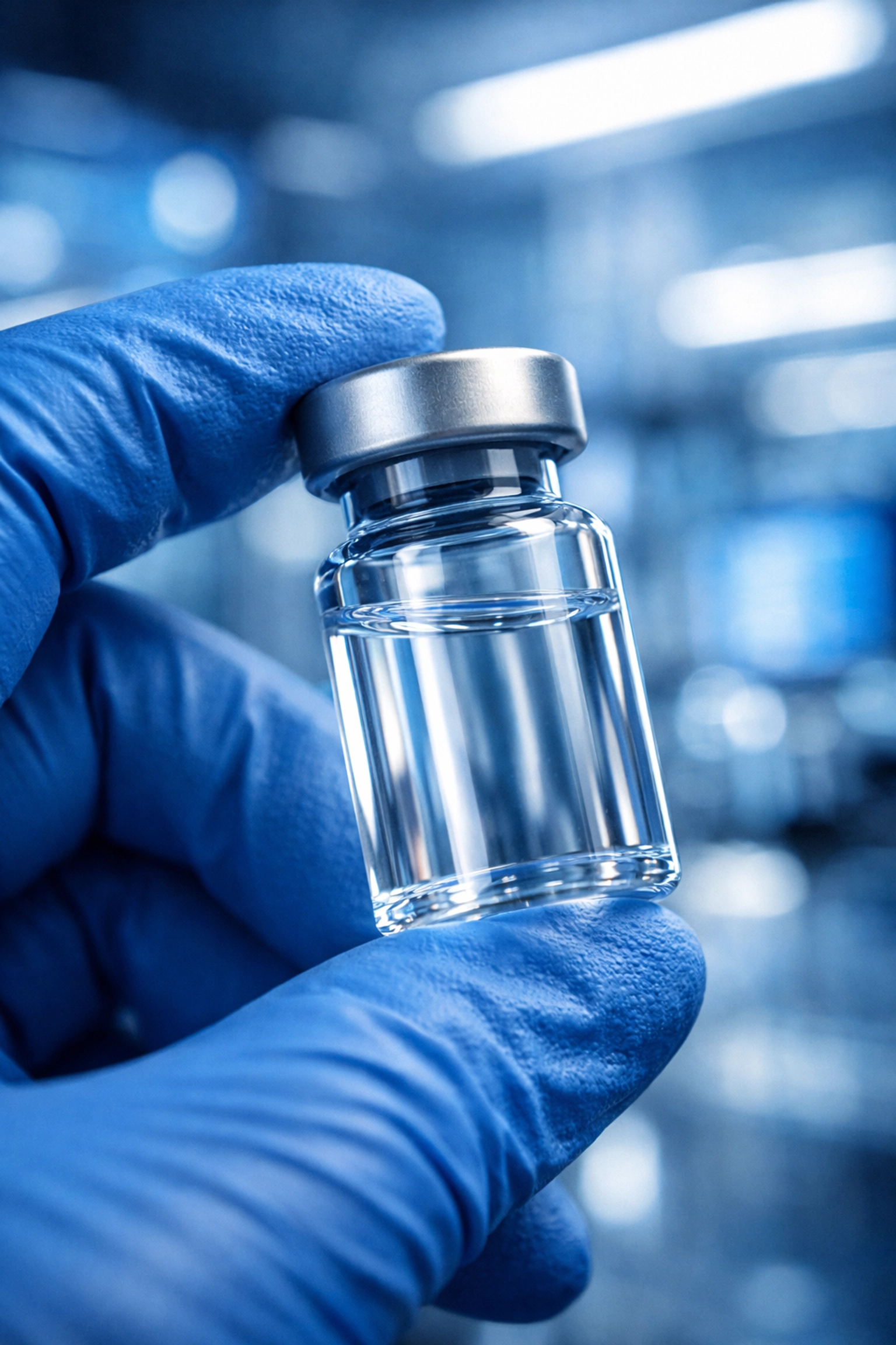 Medical professional holding a high-purity peptide vial showcasing direct-to-provider supply chain speed.