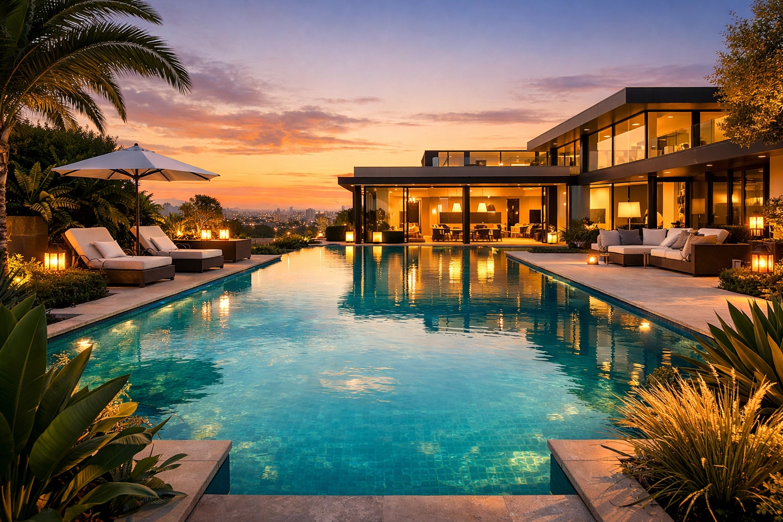 Pristine infinity pool at Toorak luxury mansion showcasing turnkey property integration