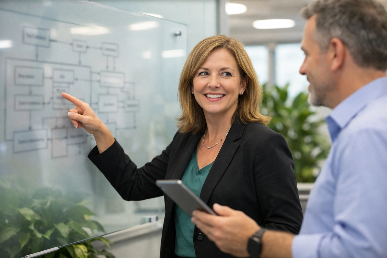 IT Director explaining ServiceNow ITOM architecture and system integration to improve operational efficiency.