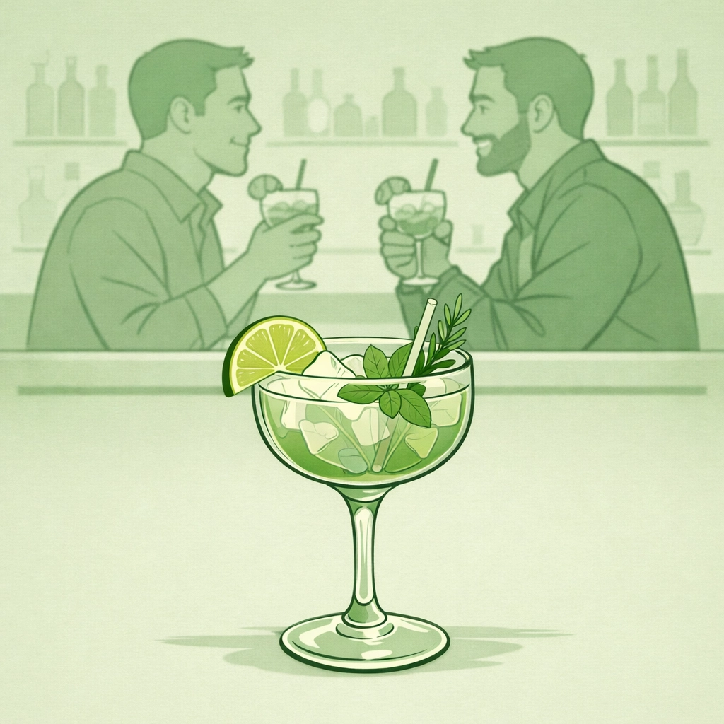 Craft mocktails served to gay men at sober-friendly LGBTQ+ bar