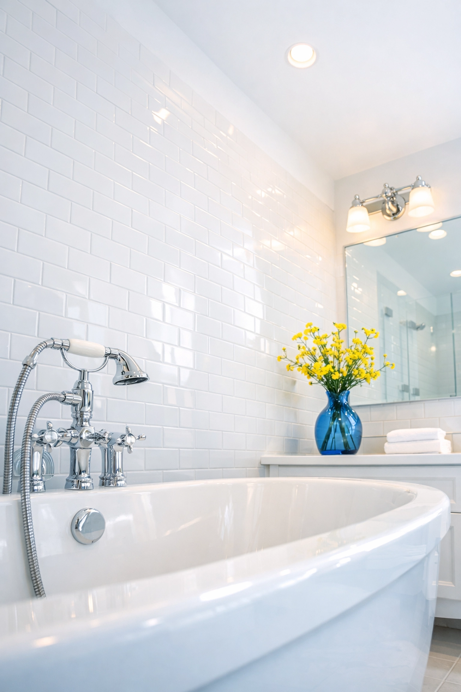 A sparkling clean and healthy bathroom following a thorough House Cleaning Shirley MA service.
