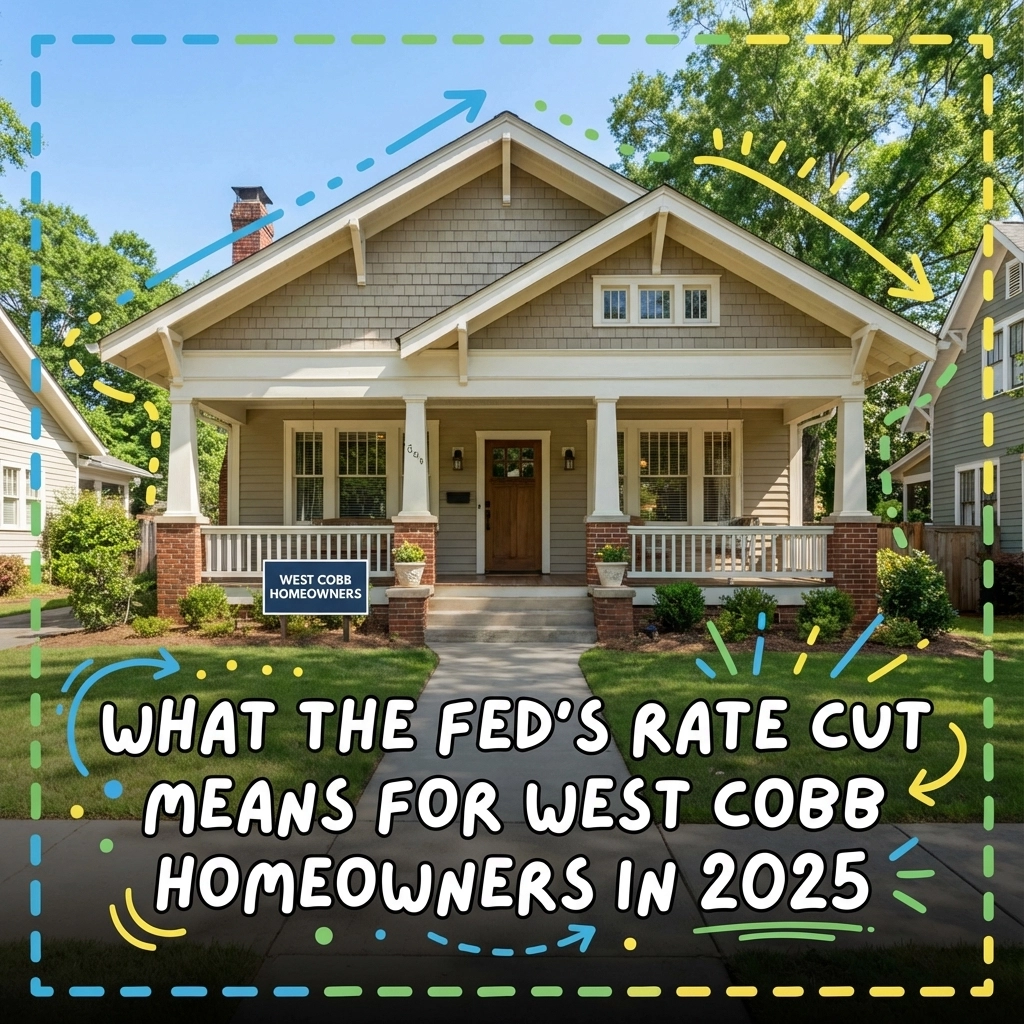 A modern home in West Cobb, Georgia, symbolizing the impact of the Fed's rate cut on homeowners. A modern home in West Cobb, Georgia, symbolizing the impact of the Fed's rate cut on homeowners.
