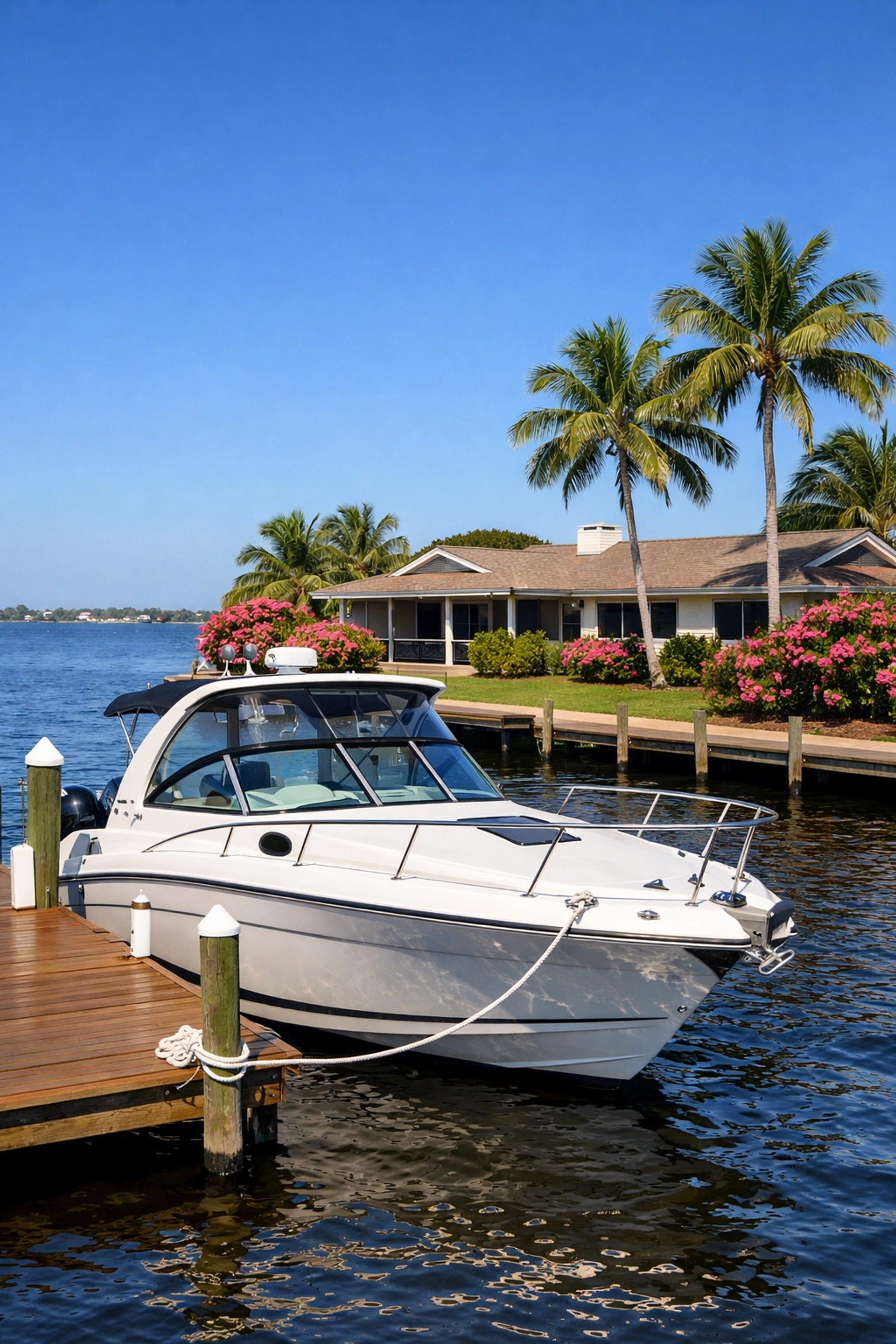 Direct access SWFL waterfront homes in Southeast Cape Coral with private boat docks.