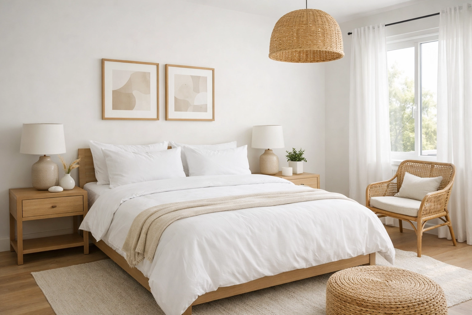 Bright, modern bedroom for business travellers in Kent