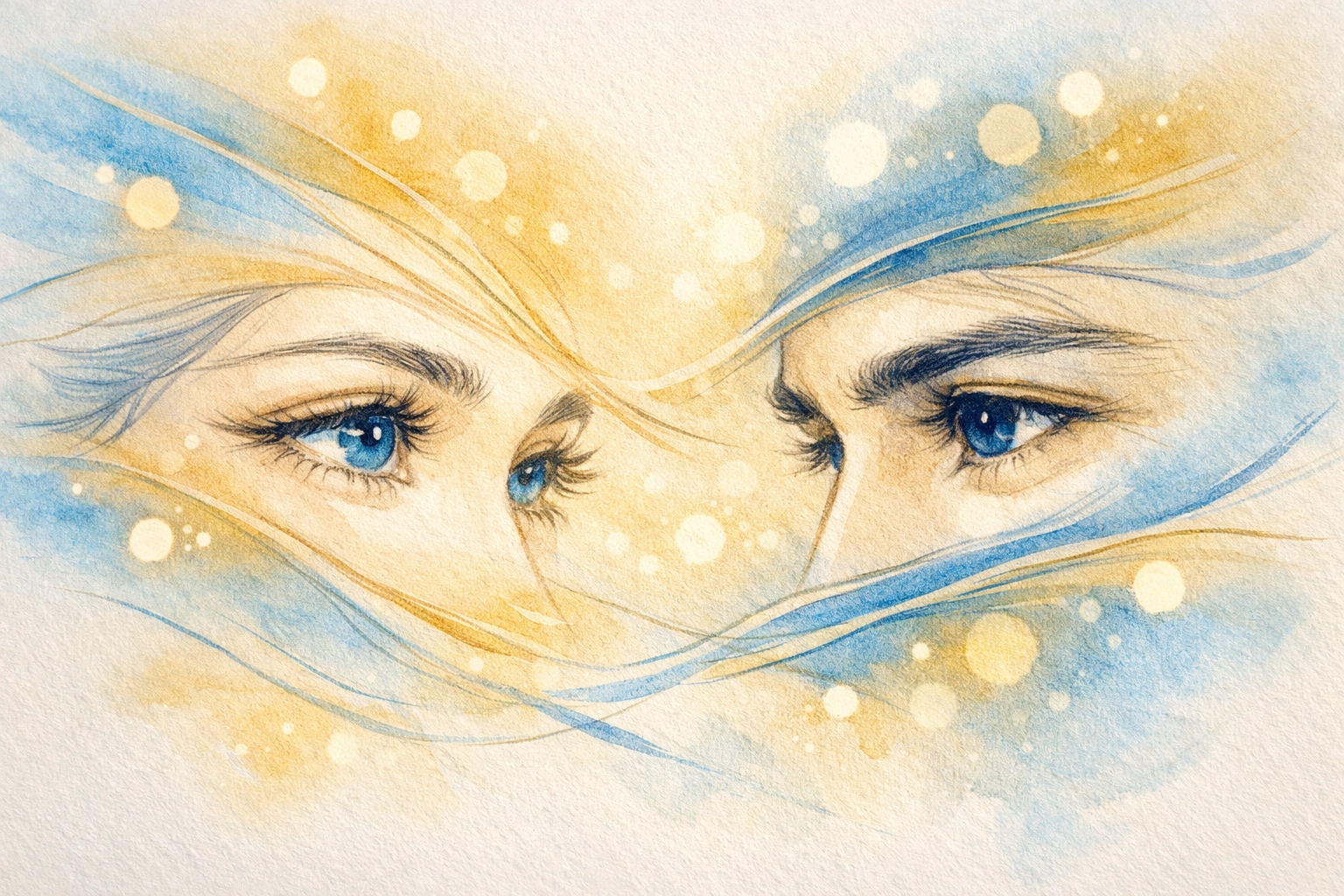 Two people making genuine eye contact showing connection and trust at church