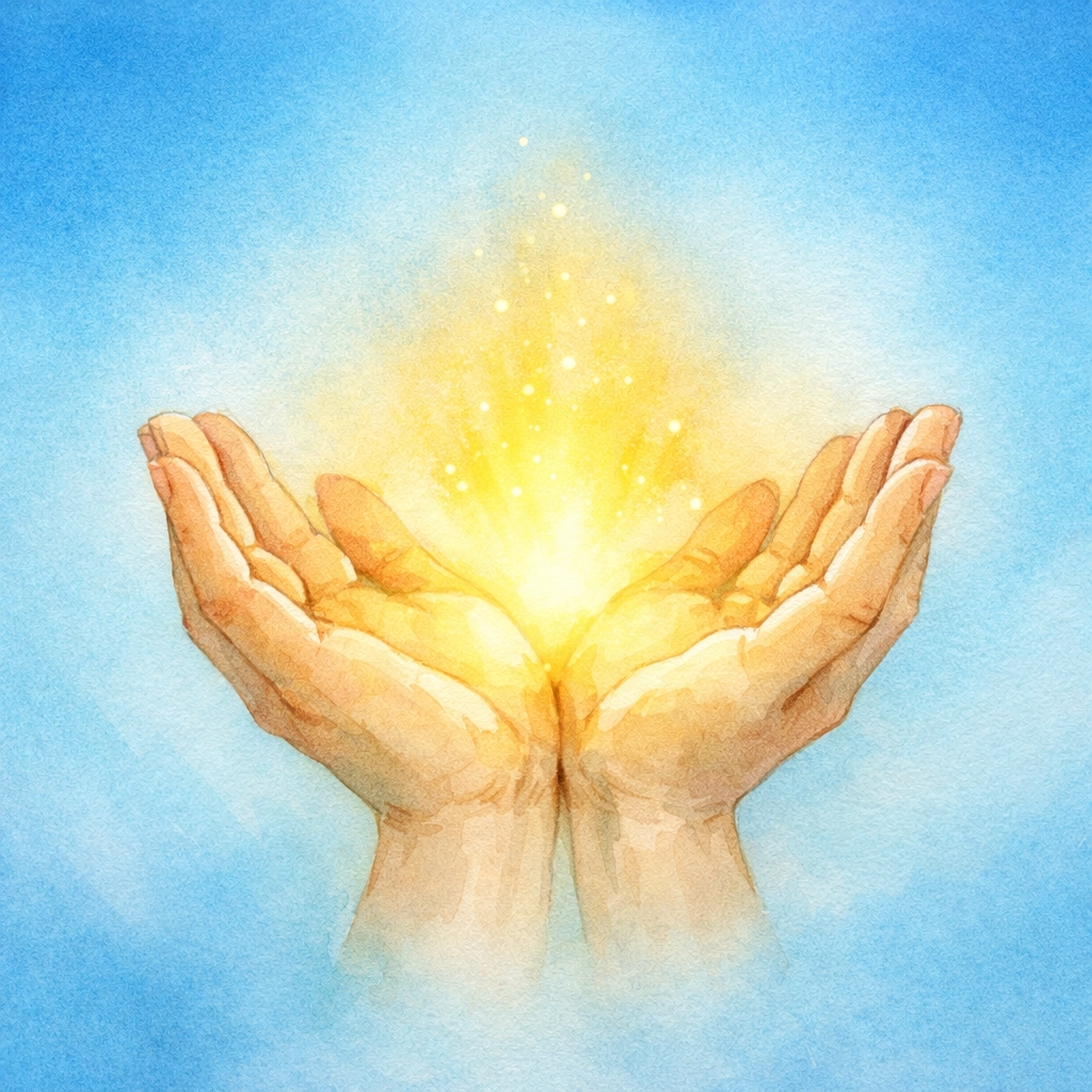 Open hands in surrender and spiritual peace for holistic leadership success by Dr. Layne McDonald - www.laynemcdonald.com